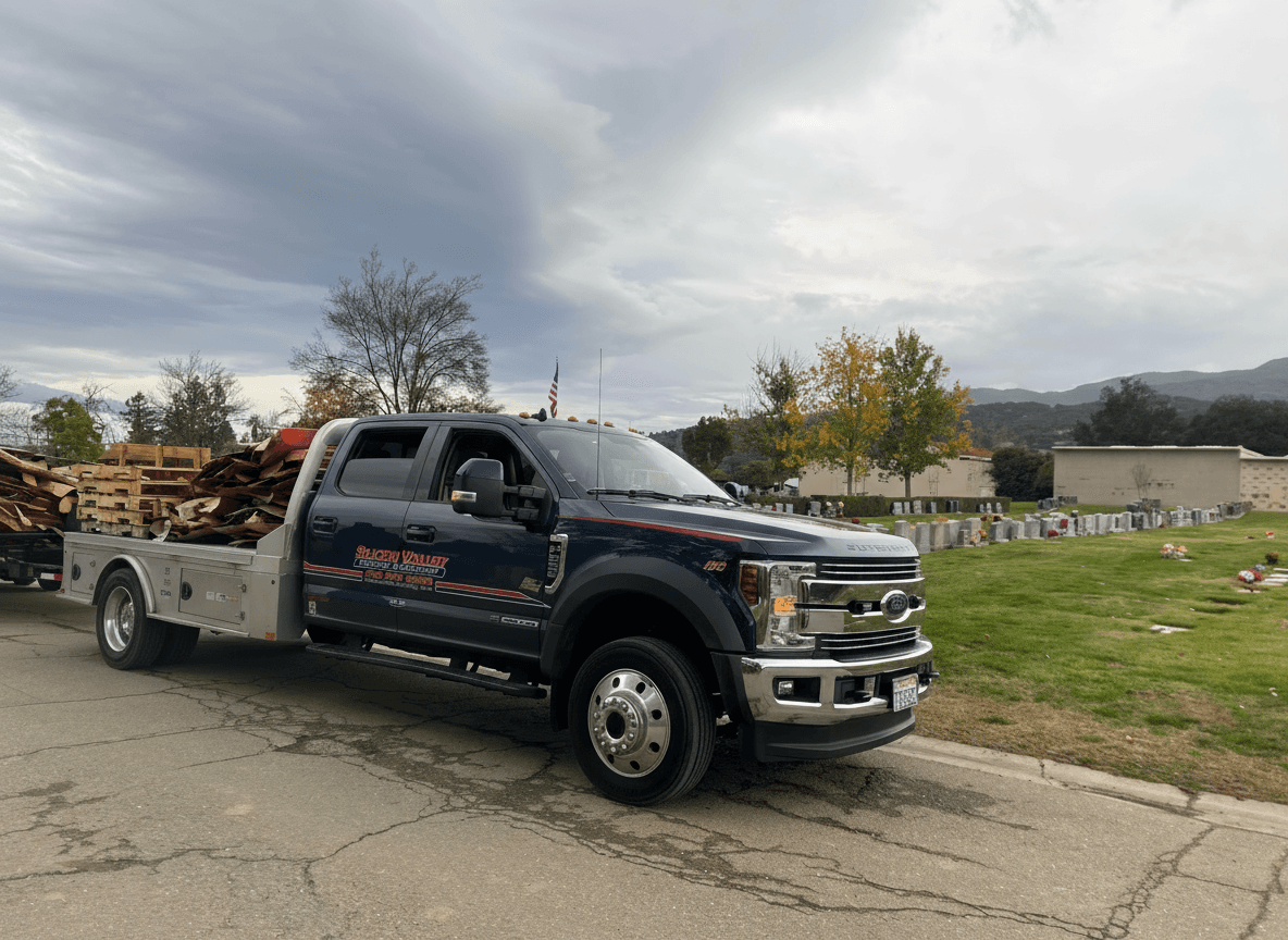 San Jose Logistics truck delivering wreaths for Wreaths Across America Honor Fleet