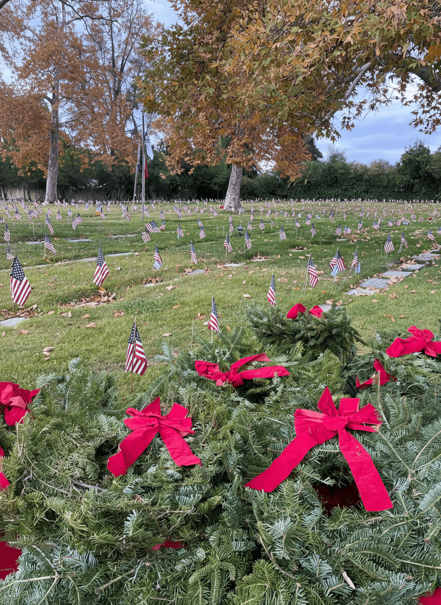 Wreaths Across America ceremony honoring veterans at Northern California cemetery