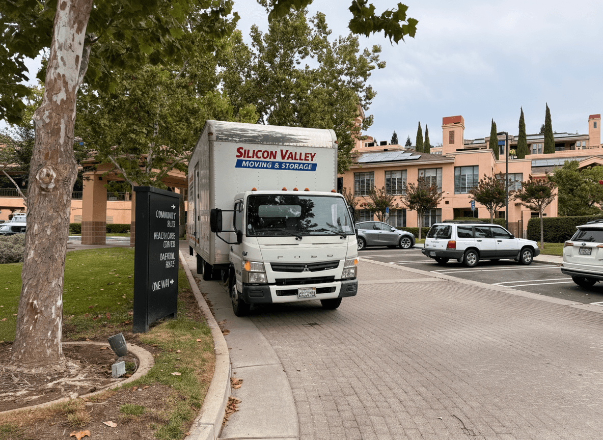 SVM truck at educational office campus during emergency relocation